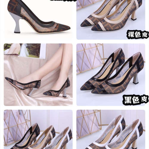 Replica Fendi High-Heeled Shoes For Women #1158201 $88.00 USD for Wholesale