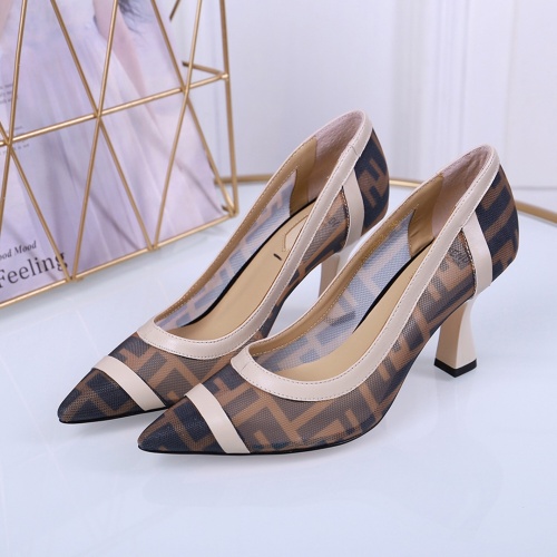 Fendi High-Heeled Shoes For Women #1158202 $88.00 USD, Wholesale Replica Fendi High-Heeled Shoes