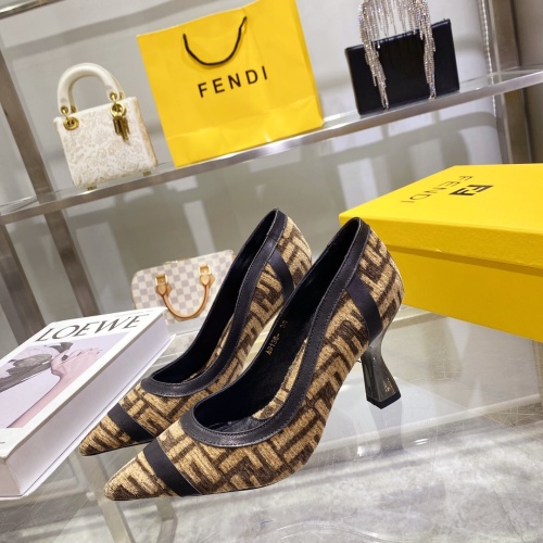 Fendi High-Heeled Shoes For Women #1158211 $88.00 USD, Wholesale Replica Fendi High-Heeled Shoes
