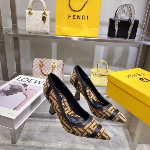 Replica Fendi High-Heeled Shoes For Women #1158211 $88.00 USD for Wholesale
