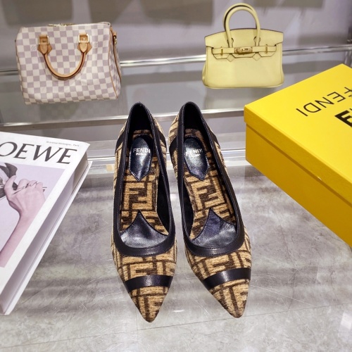 Replica Fendi High-Heeled Shoes For Women #1158211 $88.00 USD for Wholesale