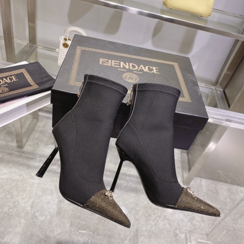 Replica Versace Boots For Women #1158238 $140.00 USD for Wholesale