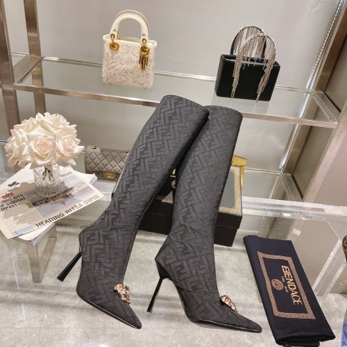 Versace Boots For Women #1158241 $158.00 USD, Wholesale Replica Versace Boots