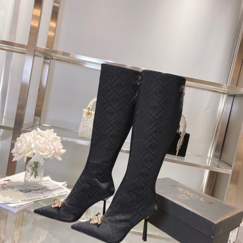 Replica Versace Boots For Women #1158241 $158.00 USD for Wholesale