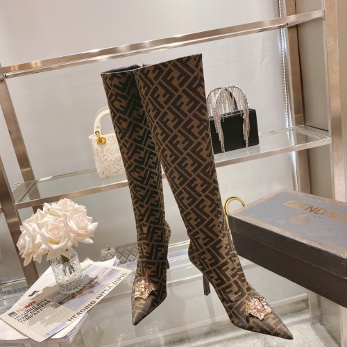 Replica Versace Boots For Women #1158242 $158.00 USD for Wholesale