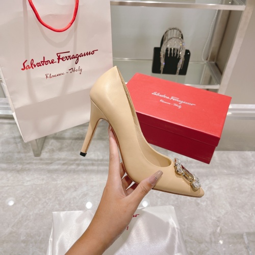 Replica Salvatore Ferragamo High-Heeled Shoes For Women #1158255 $100.00 USD for Wholesale