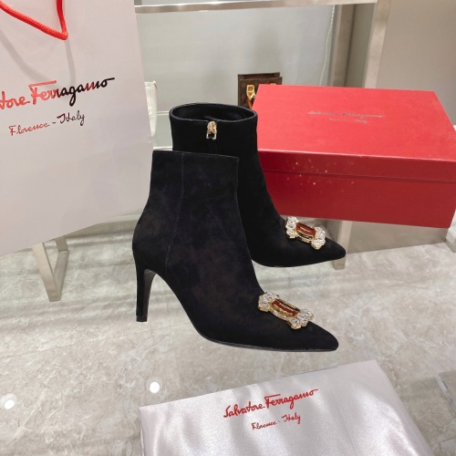 Replica Salvatore Ferragamo Boots For Women #1158259 $130.00 USD for Wholesale