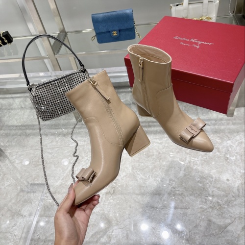 Replica Salvatore Ferragamo Boots For Women #1158261 $130.00 USD for Wholesale