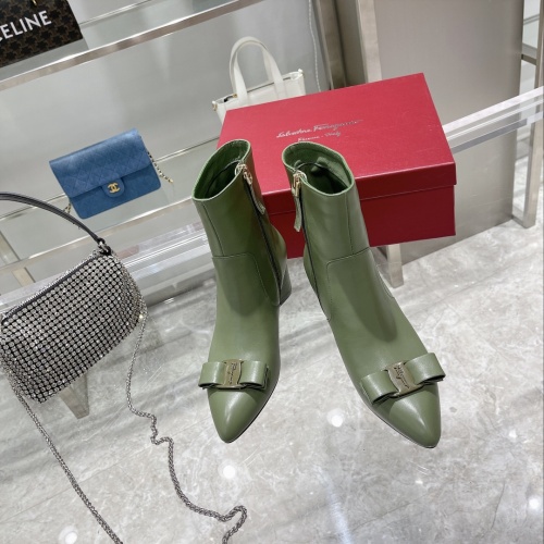 Replica Salvatore Ferragamo Boots For Women #1158262 $130.00 USD for Wholesale