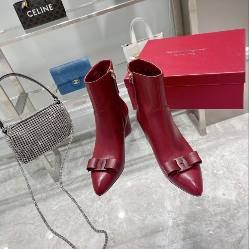 Replica Salvatore Ferragamo Boots For Women #1158263 $130.00 USD for Wholesale