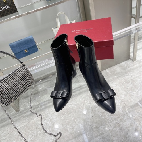 Replica Salvatore Ferragamo Boots For Women #1158264 $130.00 USD for Wholesale