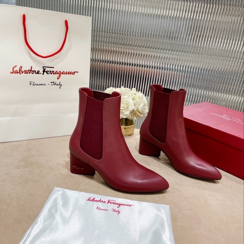 Replica Salvatore Ferragamo Boots For Women #1158270 $128.00 USD for Wholesale
