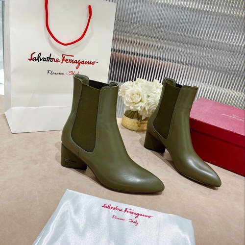 Replica Salvatore Ferragamo Boots For Women #1158271 $128.00 USD for Wholesale