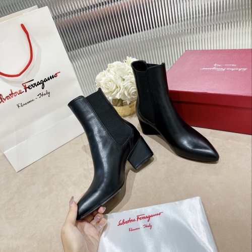 Replica Salvatore Ferragamo Boots For Women #1158272 $128.00 USD for Wholesale