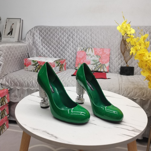 Dolce &amp; Gabbana D&amp;G High-Heeled Shoes For Women #1158299 $155.00 USD, Wholesale Replica Dolce &amp; Gabbana D&amp;G High-Heeled Shoes