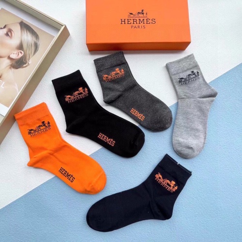 Replica Hermes Socks #1158340 $29.00 USD for Wholesale