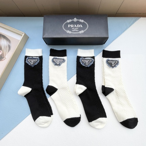 Replica Prada Socks #1158366 $34.00 USD for Wholesale