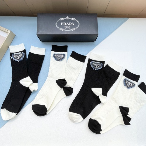 Replica Prada Socks #1158366 $34.00 USD for Wholesale
