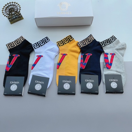 Versace Socks For Men #1158478 $27.00 USD, Wholesale Replica Versace Socks