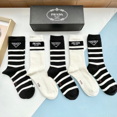 Replica Prada Socks #1158485 $32.00 USD for Wholesale