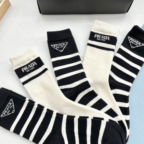 Replica Prada Socks #1158485 $32.00 USD for Wholesale