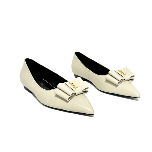Yves Saint Laurent YSL Flat Shoes For Women #1159051 $98.00 USD, Wholesale Replica Yves Saint Laurent YSL Flat Shoes