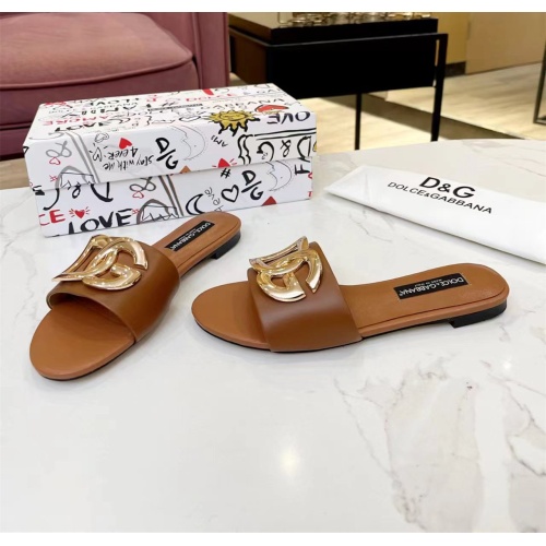 Replica Dolce & Gabbana D&G Slippers For Women #1159437 $80.00 USD for Wholesale