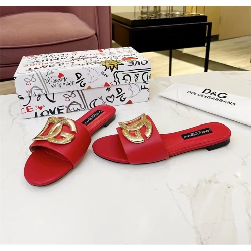 Replica Dolce & Gabbana D&G Slippers For Women #1159439 $80.00 USD for Wholesale
