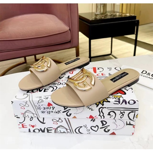 Dolce &amp; Gabbana D&amp;G Slippers For Women #1159441 $80.00 USD, Wholesale Replica Dolce &amp; Gabbana D&amp;G Slippers