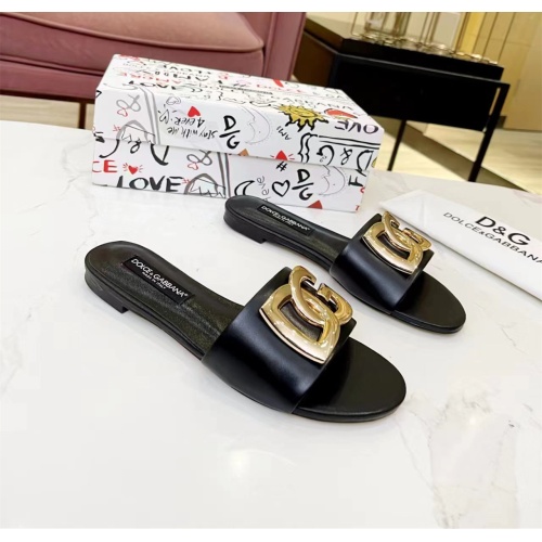Replica Dolce & Gabbana D&G Slippers For Women #1159443 $80.00 USD for Wholesale