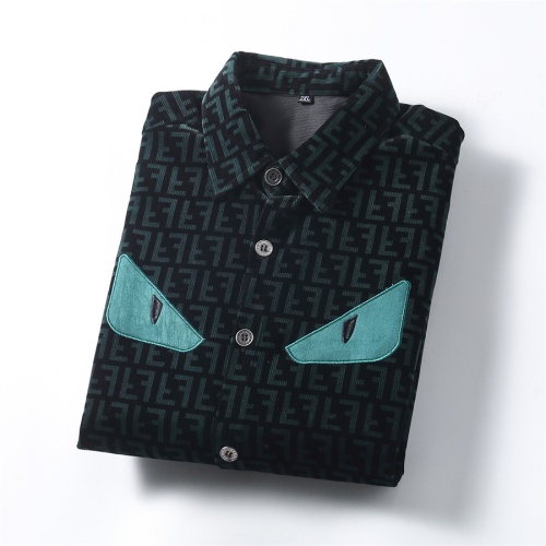 Replica Fendi Shirts Long Sleeved For Men #1159786 $42.00 USD for Wholesale