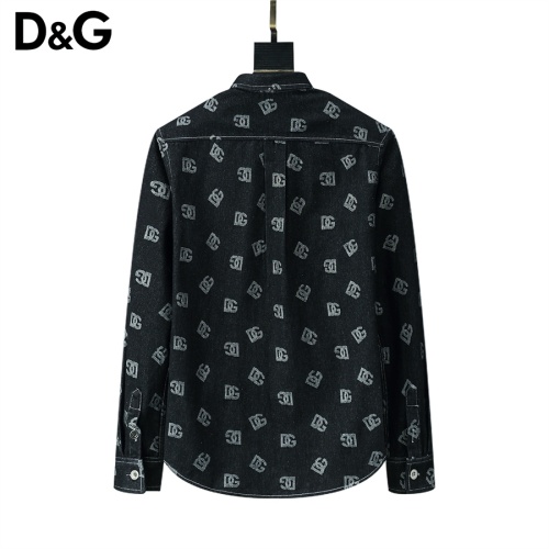 Replica Dolce & Gabbana D&G Shirts Long Sleeved For Men #1159805 $39.00 USD for Wholesale