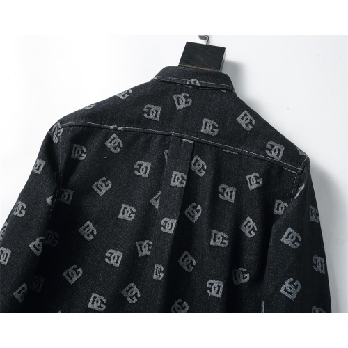 Replica Dolce & Gabbana D&G Shirts Long Sleeved For Men #1159805 $39.00 USD for Wholesale