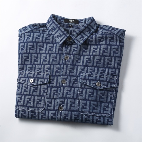 Replica Fendi Shirts Long Sleeved For Men #1159806 $39.00 USD for Wholesale