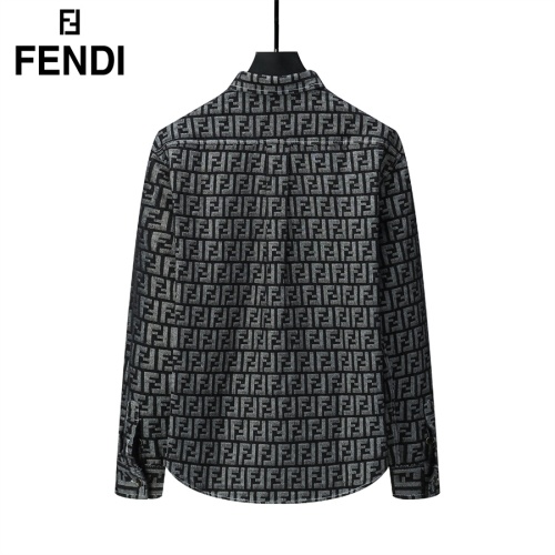 Replica Fendi Shirts Long Sleeved For Men #1159807 $39.00 USD for Wholesale