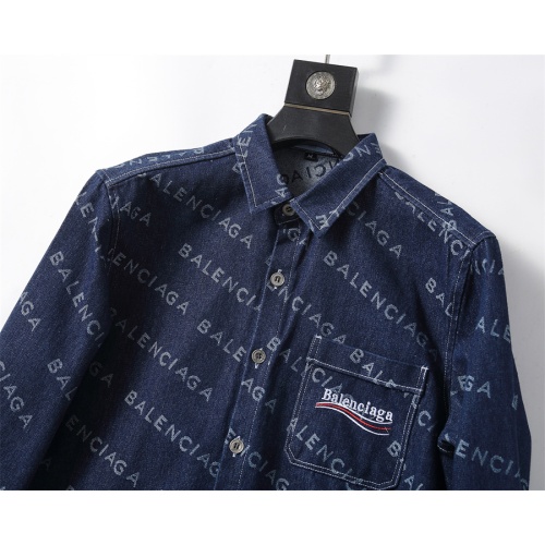 Replica Balenciaga Shirts Long Sleeved For Men #1159818 $39.00 USD for Wholesale