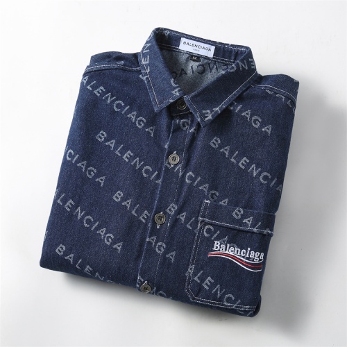 Replica Balenciaga Shirts Long Sleeved For Men #1159818 $39.00 USD for Wholesale