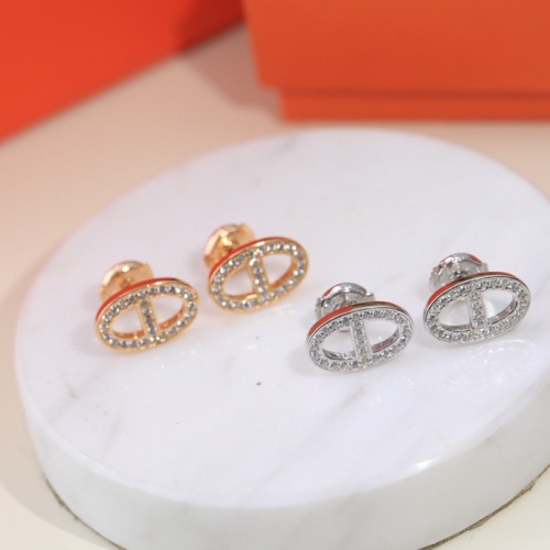 Replica Hermes Earrings For Women #1160178 $39.00 USD for Wholesale