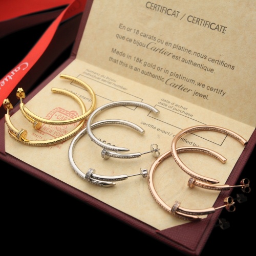 Replica Cartier Earrings For Women #1160263 $32.00 USD for Wholesale