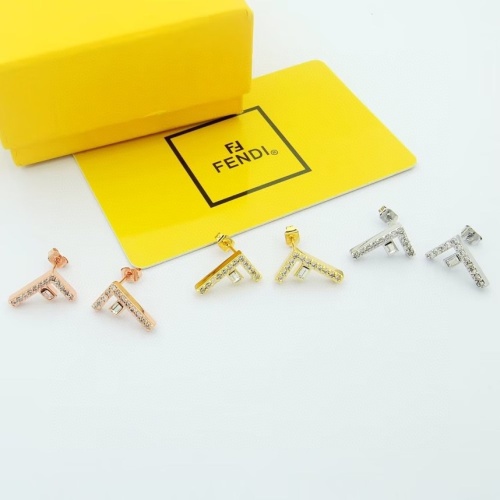 Replica Fendi Earrings For Women #1160502 $25.00 USD for Wholesale