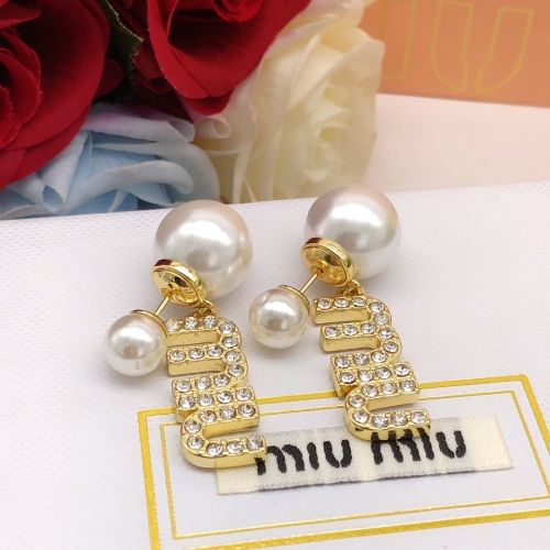 Replica MIU MIU Earrings For Women #1160752 $29.00 USD for Wholesale