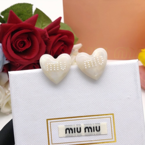 Replica MIU MIU Earrings For Women #1160754 $29.00 USD for Wholesale