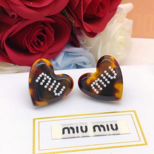 Replica MIU MIU Earrings For Women #1160756 $29.00 USD for Wholesale