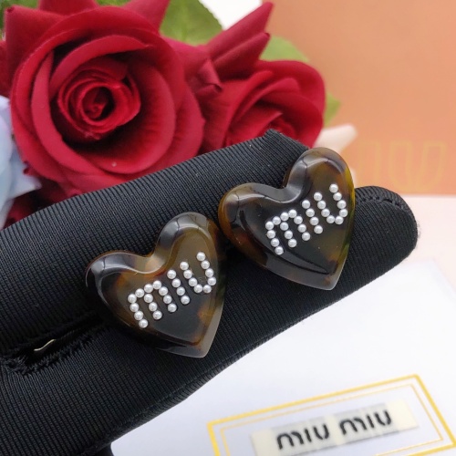 Replica MIU MIU Earrings For Women #1160756 $29.00 USD for Wholesale