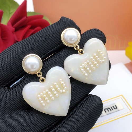 Replica MIU MIU Earrings For Women #1160757 $29.00 USD for Wholesale