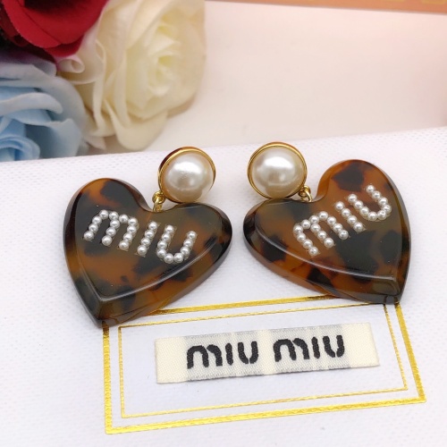 Replica MIU MIU Earrings For Women #1160758 $29.00 USD for Wholesale