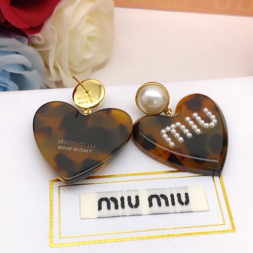 Replica MIU MIU Earrings For Women #1160758 $29.00 USD for Wholesale