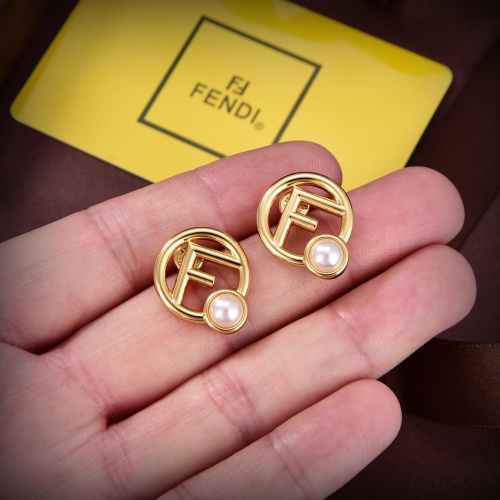 Replica Fendi Earrings For Women #1161097 $25.00 USD for Wholesale
