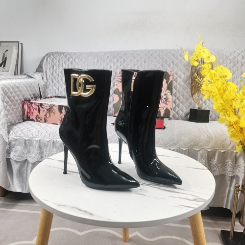 Replica Dolce & Gabbana D&G Boots For Women #1162376 $158.00 USD for Wholesale