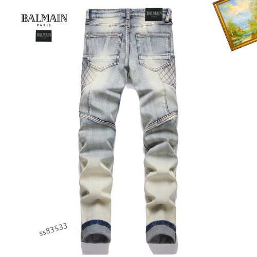Replica Balmain Jeans For Men #1163028 $48.00 USD for Wholesale